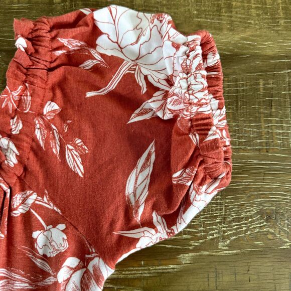 Rachel Pally Ossiane off shoulder maxi dress chipotle peony large - Picture 11 of 16